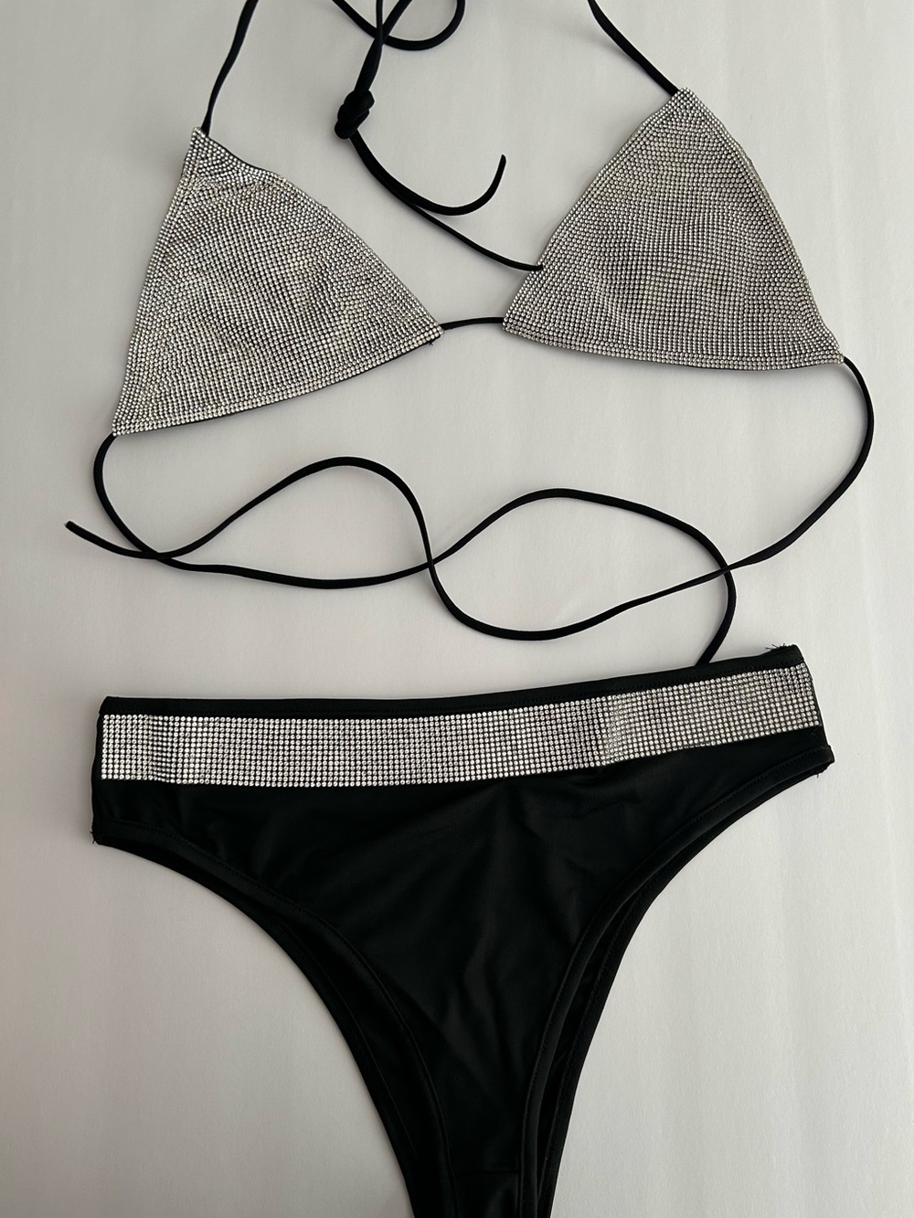 Rhinestone Accent Black Set